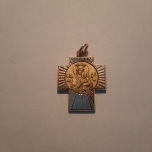 Gold-Tone Religious Charm